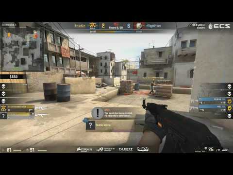 CS:GO - KRIMZ Sick 1 vs 2 w/ Insane One Tap vs Dignitas @ ECS Season 2