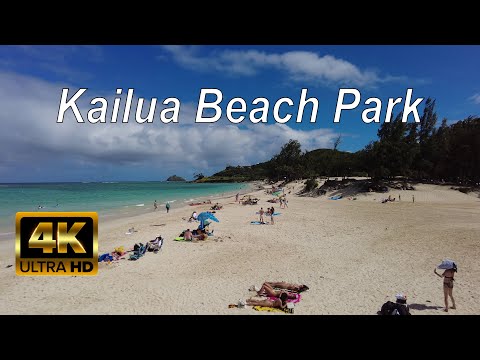 Kailua Beach Park on the Windward side of the island of Oahu in 4K