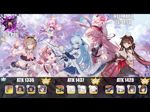Honkai Impact 3rd : EX Abyss Nirvana 489D : Hellmaru (ICE) 790 Pts : RC(SSS), SSt(SSS), JK(SSS)