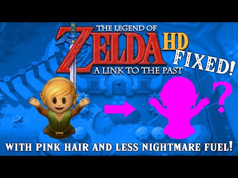 The Legend of Zelda: A Link to the Past HD - With Pink Hair & Fixed Eyes!