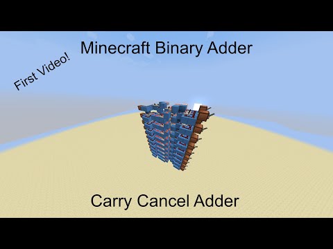 Minecraft Redstone Binary Adder (Carry Cancel Adder) Tutorial
