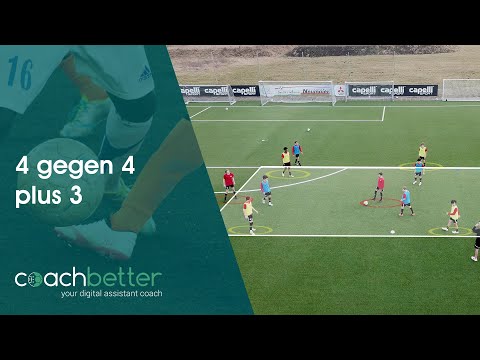 NEUE Fußballübung 🏆🔥 | 4 gegen 4 plus 3 | coachbetter