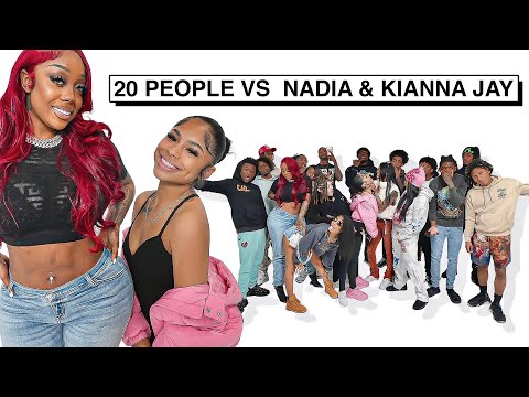 20 GUYS VS 2 YOUTUBERS: NADIA & KIANNA JAY