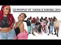20 GUYS VS 2 YOUTUBERS NADIA KIANNA JAY