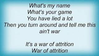 Tears For Fears - War Of Attrition Lyrics