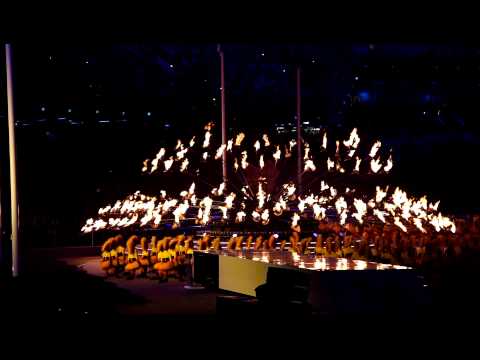 London 2012 olympic flame extinguished