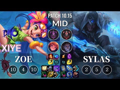 DMO xiye Zoe vs Sylas Mid - KR Patch 10.15