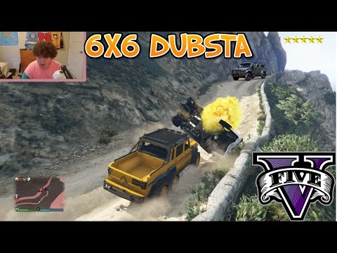 RIDICULOUS GTA 5 POLICE CHASE IN A 6X6 DUBSTA!!!