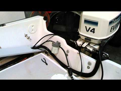 Steering cable removal preparation for NFB helm