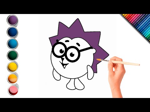 How to draw a hedgehog. We draw the characters of the cartoon kikoriki.  Learning to draw