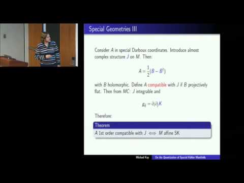 Michael Kay - On the Quantization of Special Kaehler Manifolds