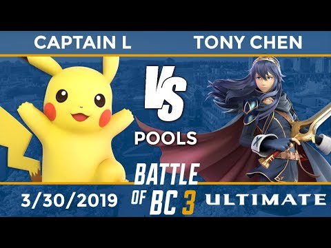 BoBC3: Pools - TGS|Captain L (Pikachu) vs Tony Chen (Lucina)
