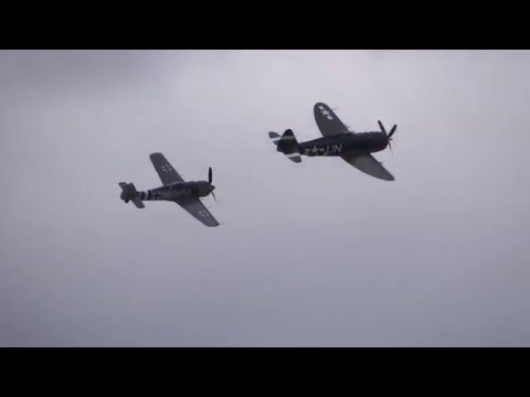 Chino Airshow 2016 - Warbirds - FW-190A, P-51D, Spitfire Mk. IX, P-47, P-38, B-25, C-47
