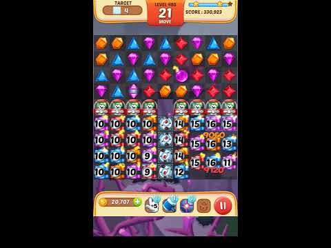 Jewel Match King Level 485 - Walkthrough ( No Booster )