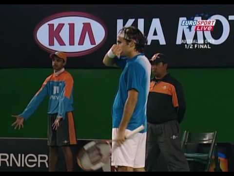 Marat Safin saves a match point with a great lob over Roger Federer Australian Open 2005