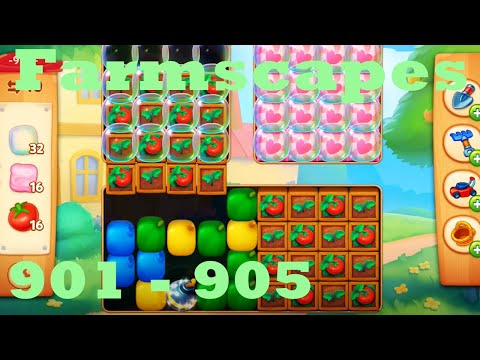 Farmscapes Level 901 - 905 HD Gameplay Walkthrough |  3 - match game | android | ios | pc | app