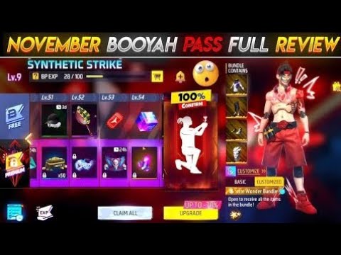 NOVEMBER BOOYAH PASS FULL REVIEW || FREE FIRE NEXT MONTH BOOYAH PASS SEASON 11 FULL REVIEW