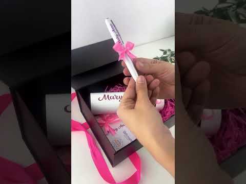 Personalized Name Gift Box with Pink Ribbon video thumbnail