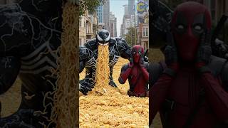 Acharam que era macarrão...Mas era outra coisa! 😨 #spiderman #shorts #ia #ironman #deadpool