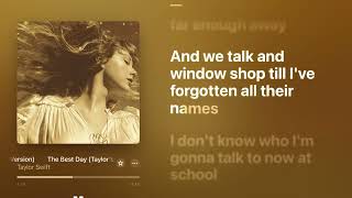 Download lagu The Best Day (Taylor’s Version) [Karaoke Version] - Taylor Swift mp3