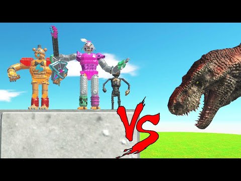 T REX VS Animatronics | Animal Revolt Battle Simulator