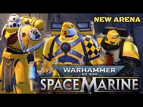 IMPERIAL FISTS SQUAD: 4 Astartes vs Legion of Chaos! - Warhammer 40K: Space Marine, Augmented Mod