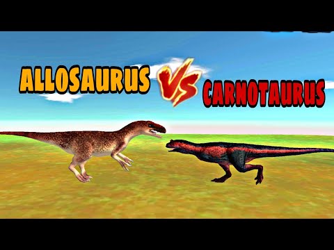 Allosaurus vs Carnotaurus ARBS - Animal Revolt Battle Simulator😱🔥