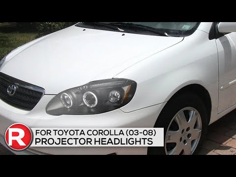 DIY Install: Spec-D Projector Headlights Toyota Corolla (03-08) w/ Dual LED Halo - Black or Chrome