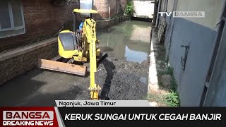Cegah Banjir, Sungai di Kelurahan Payaman Nganjuk Dinormalisasi