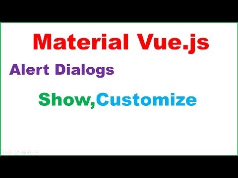 Material Vue.js Ep.05 : Custom Alert Dialog with HTML Content