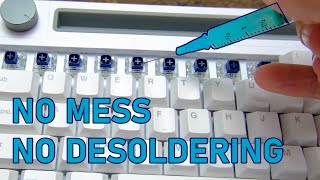 Lubing an entire keyboard in 5 minutes. NO MESS