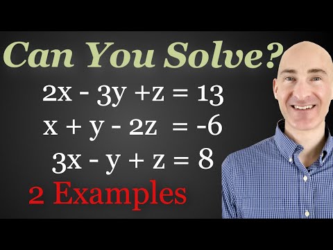 Systems of Linear Equations with 3 Variables Using Elimination