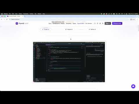 Flyonui MCP - Tailwind AI Builder video preview