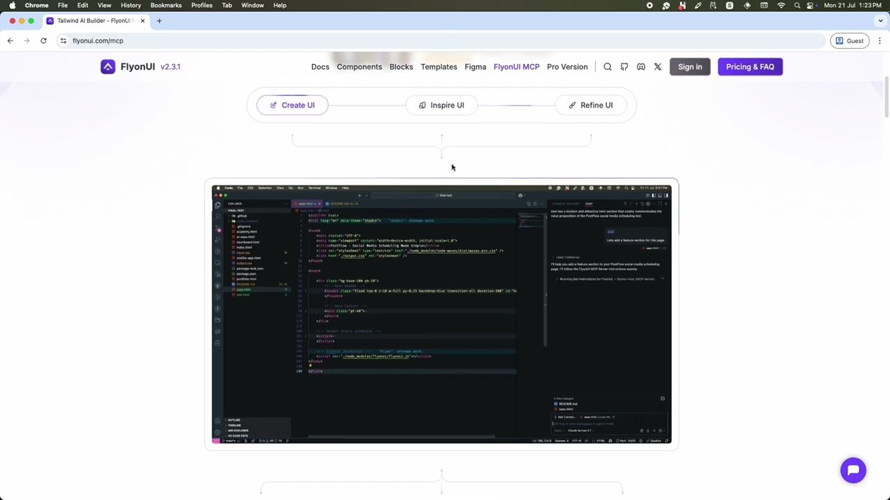 Flyonui MCP - Tailwind AI Builder video preview