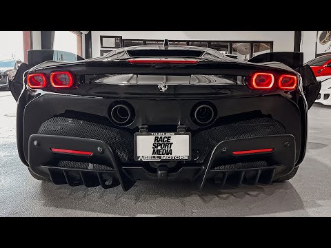 2023 Ferrari SF90 Stradale Walkaround Review + Exhaust Sound Revs