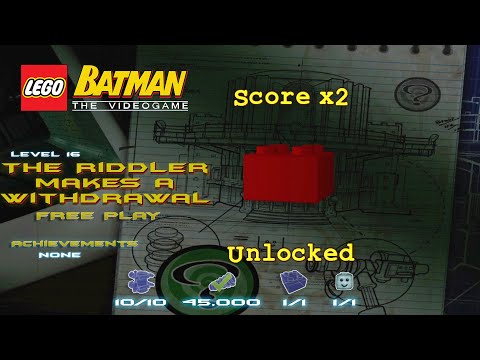 Lego Batman 1: Lvl 16 / The Riddler Makes a Withdrawal FREE PLAY - HTG