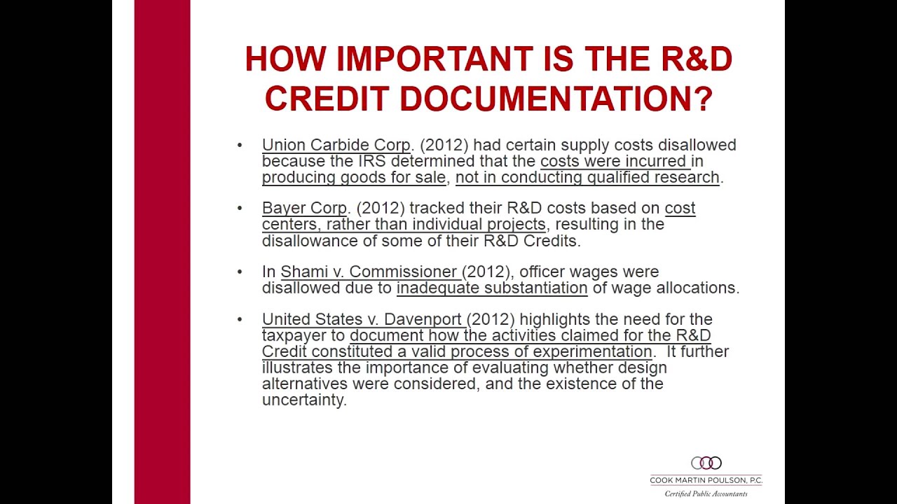 R&D Tax Credit