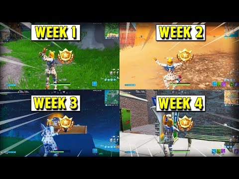 FORTNITE SEASON 9 SECRET BATTLESTAR LOCATION (WEEK 1, 2, 3 &4)