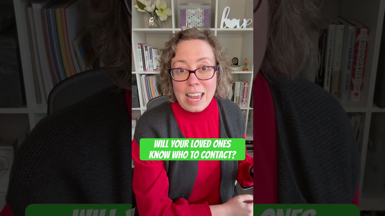 how will your loved ones know who to contact? #legacyorganizing