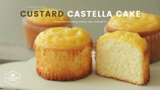 폭신폭신~(*ฅ́˘ฅ̀*) 커스터드 카스테라 컵케이크 만들기 : Custard Castella Cupcake Recipe : カスタードカステラカップケーキ | Cooking tree