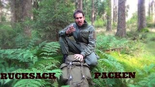 Outdoor Ausrüstung 26 - Rucksack-Inhalt für 3 Tage + wie einpacken