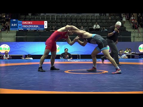 1/2 FS - 70 kg: V. DIACON (MDA) v. M. FIROUZPOURBA (IRI)