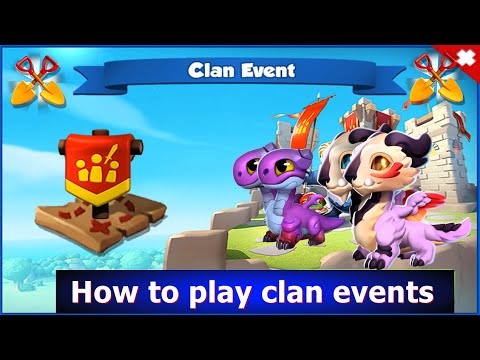 How to play Clan Siege and The Great Dragon Race clan events | Clan events in dragons mania legends