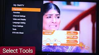 How to search missed channels on Dishtv?