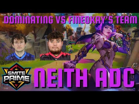 DOMINATING VS FINEOKAY'S TEAM - Neith Adc Smite 2 Tourney Gameplay