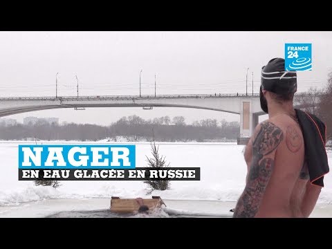 Russie, nager en eau glacée