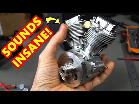MINIATURE HARLEY-DAVIDSON V-TWIN PANHEAD ENGINE THAT RUNS - SOUNDS INSANE!