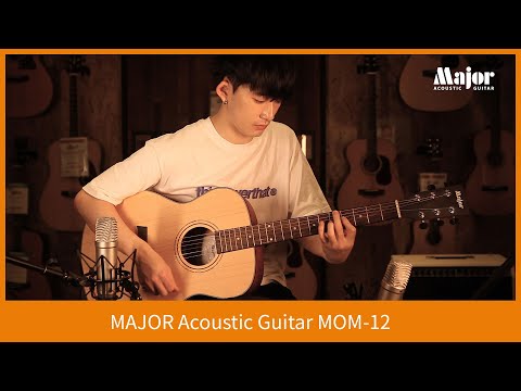 [Freebudmusic] Major Acoustic Guitar Natural MOM-12 with Case and  ACC Pack image 4