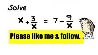 Solving a rational equation that simplifies to a quadratic: denominator x