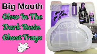 #225 Smiling Resin Ghost Trays With Bats & Glow In The Dark Micas @LETSRESIN @Resiners_Official